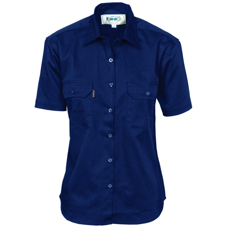 Women's Cotton Drill Work Shirt With 3m Tapes WT08HV main image 1