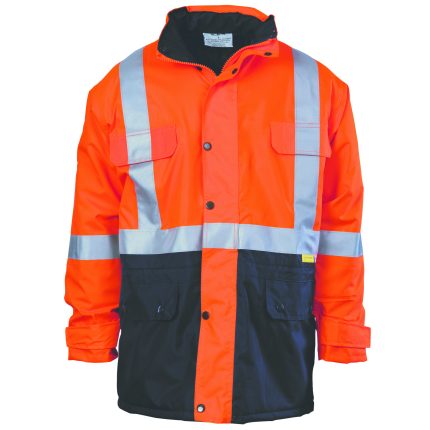 DNC HiVis Two Tone Quilted Jacket with 3M R/Tape